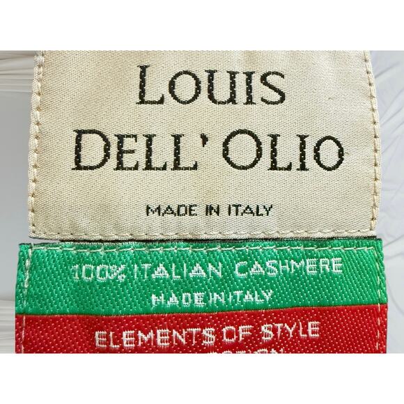 Louis Dell’Olio 100% Italian Cashmere Coat Made in Italy Black Classic - Picture 3 of 6